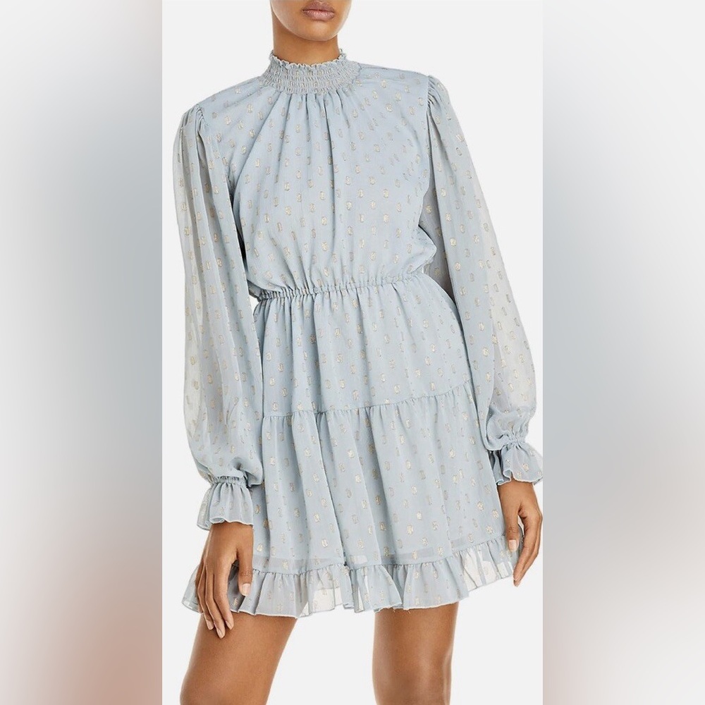 Aqua Blue & Gold Dress